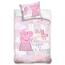 Detské bavlnené obliečky do postieľky Prasiatko Peppa Ružový Sen, 100 x 135 cm, 40 x 60 cm