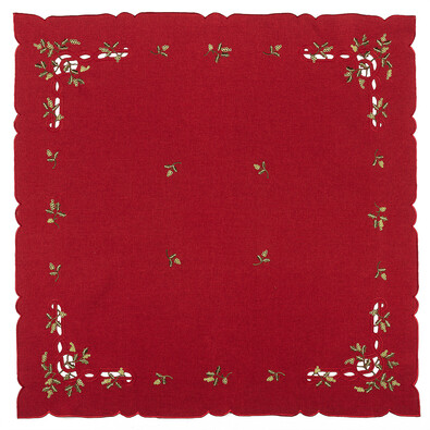 Vianočný obrus imelo červená, 85 x 85 cm