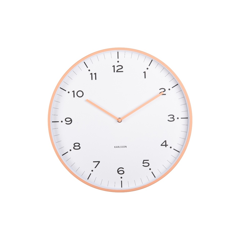 Karlsson 6011OR dizajnové nástenné hodiny oranžová, pr. 40 cm