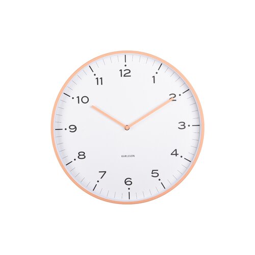 Karlsson 6011OR designové nástěnné hodiny oranžová, pr. 40 cm
