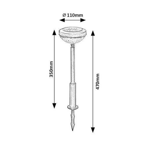 Rabalux 77177 venkovní zapichovací LED svítidlo Monor, 0,1W, 3000K, 3lm, IP44