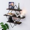 Wandregal Erysim Black and Walnut