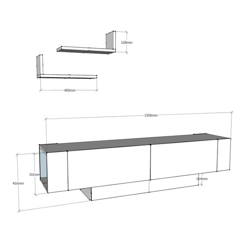 Stolik pod telewizor Matera White