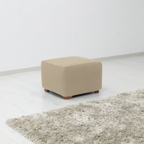 Napínací potah na taburet Denia smetanová , 40 -60 cm