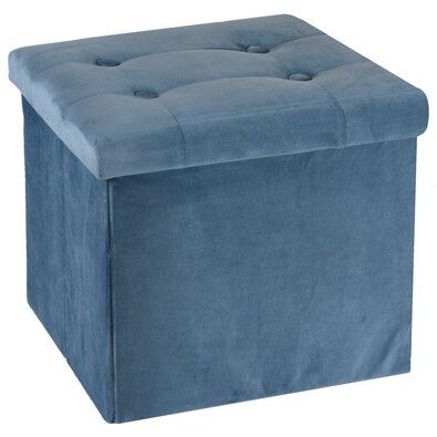 Úložný sedací box Smooth Velvet, modrá