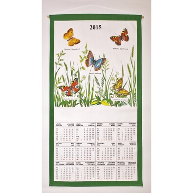 Textilný kalendár 2015 Motýle, 35 x 65 cm
