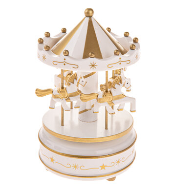 Karuzela z konikami, 18 cm, złoty