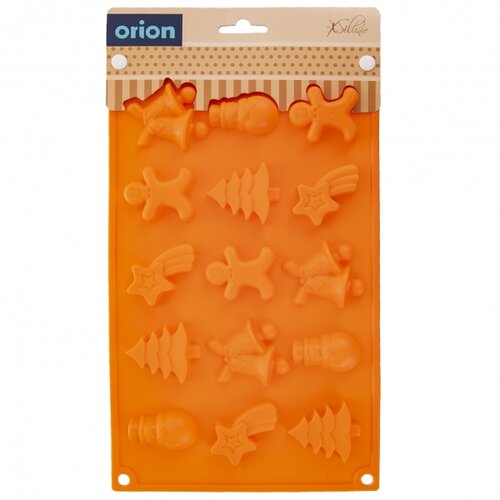 Formă de silicon pentru copt Orion Crăciun,portocaliu
