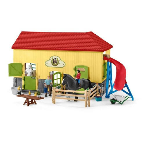 Schleich 42485 Lóistálló tartozékokkal, 60 x 40 x 29,5 cm