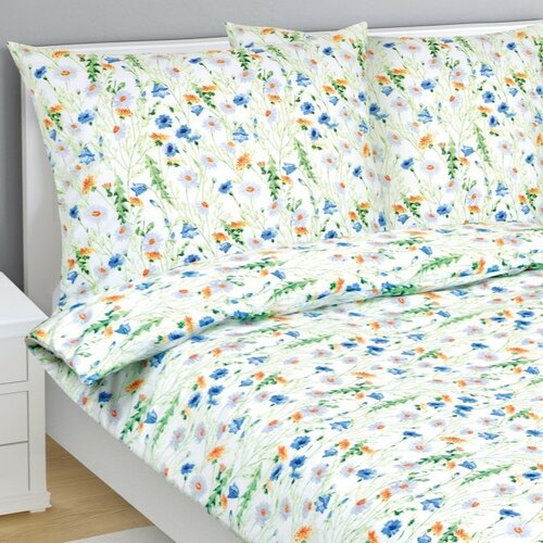 Bellatex Baumwollbettwäsche Blümchen, 140 x 200 cm, 70 x 90 cm