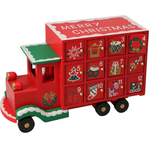 Adventni koledar Lorry, 29 x 9,5 x 17 cm, dekoracija 1
