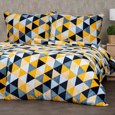 4Home Bettwäsche Mikroflanell Scandi triangle, 140 x 220 cm, 70 x 90 cm