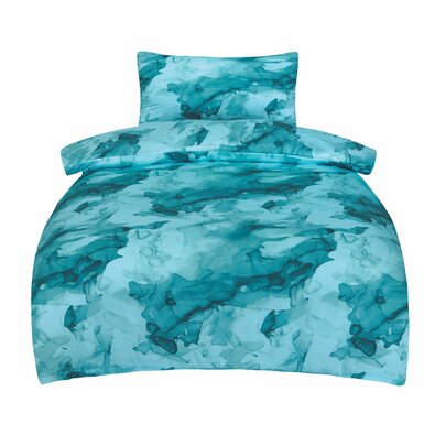 Satenasta posteljnina Deluxe Minerals turkizna,140 x 200 cm, 70 x 90 cm