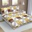 Bellatex Krepp-Bettwäsche Quadrate beige, 200 x 200 cm, 2 Stück 70 x 90 cm