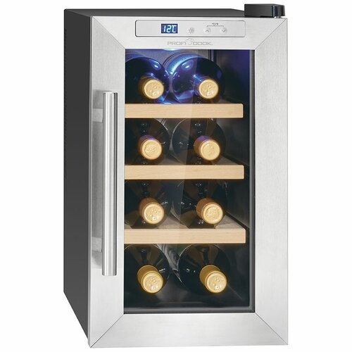 ProfiCook WK 1233 borhűtő 8 palackhoz,rozsdamentes acél