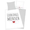 Herding Lieblings mensch pamut ágyneműhuzat, 140 x 200 cm, 70 x 90 cm