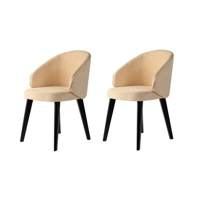 Esszimmerstuhl-Set Bentley Beige and Black, 2 Stück
