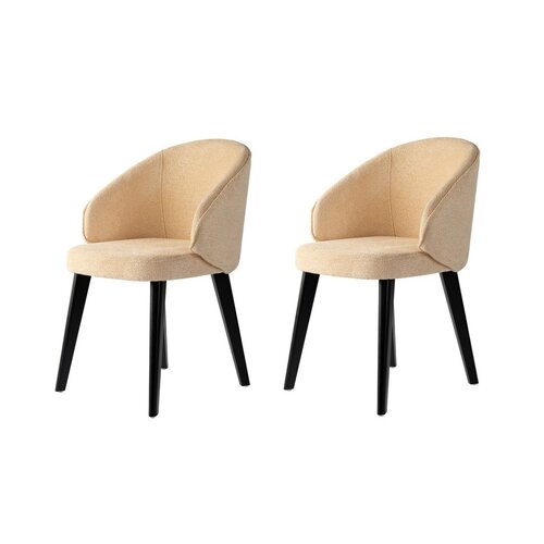 Set de scaune de sufragerie Bentley Beige andBlack, 2 buc.