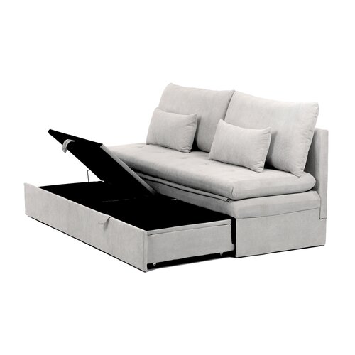 Rozkładana sofa trzyosobowa ASB-4740 BGE2,manżestrowa, beżowa