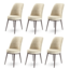 Zestaw krzeseł do jadalni Dexa Cream and Brown, 6 szt.