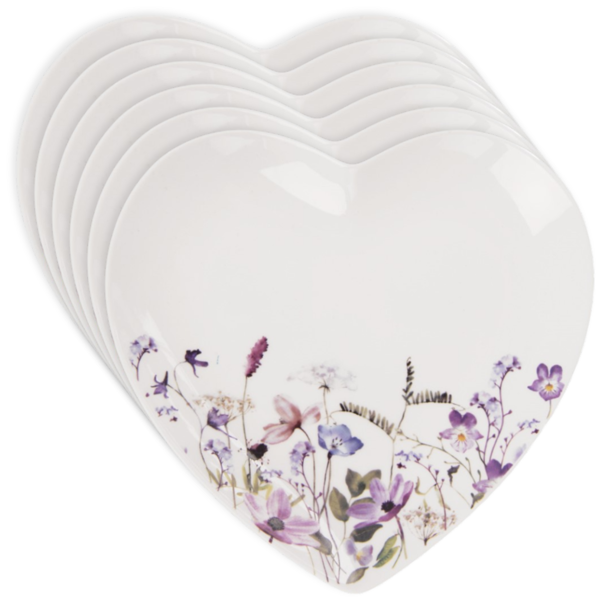 Orion Zestaw 6 talerzy deserowych w kształcie serca LOUKA 17 cm