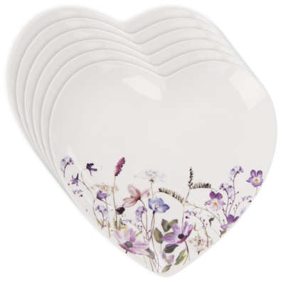 Orion 6 db desszert tányér szett, szív alakú LOUKA17 cm