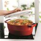 Pyrex Litinový kastrol s poklicí 6 l, 33 x 25 cm, červená