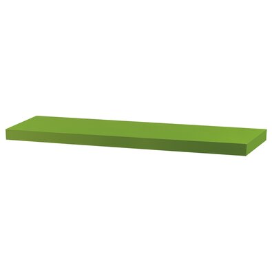 Etajeră de perete verde mat, 80 x 24 x  4 cm