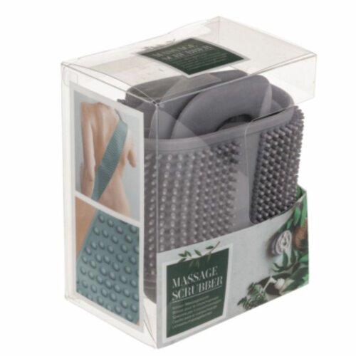 Masažni pas za umivanje hrbta, siv