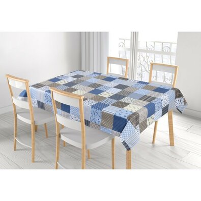 Bellatex Tischdecke Adéla Patchwork blau, 100 x 100 cm