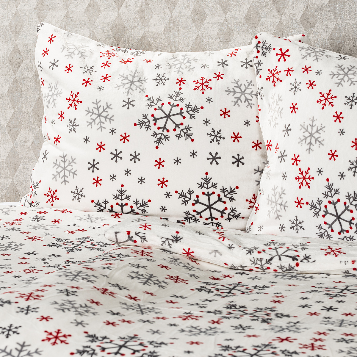 4Home Snowflakes mikroflanel ágyneműhuzat, 140 x 220 cm, 70 x 90 cm termék 2. képe