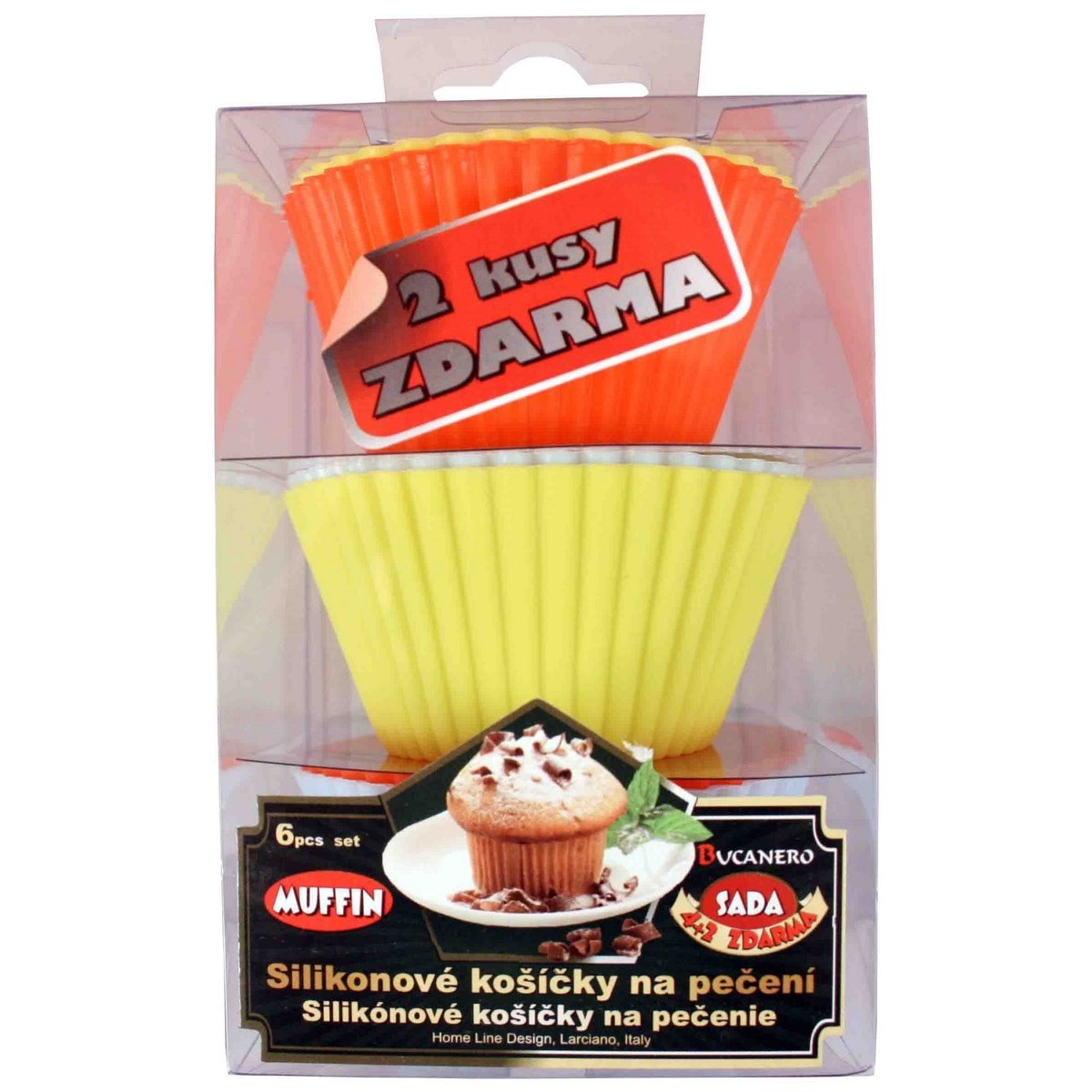 6dielna silikónová sada na muffiny,