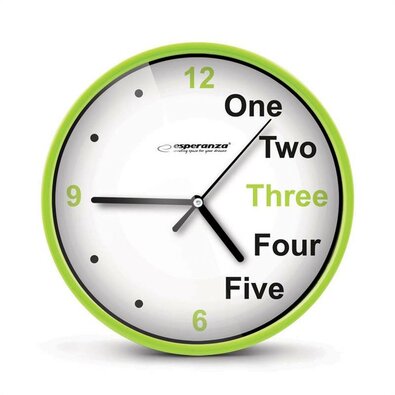 Esperanza EHC014G zegar ścienny PRAGUE 20 cm, zielony