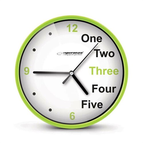 Esperanza EHC014G nástěnné hodiny PRAGUE 20 cm, zelená