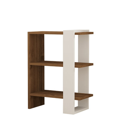 Bücherregal Gaye Walnut White