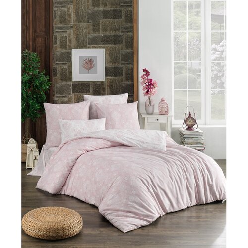 BedTex Bombažna posteljnina Almina pudra, 140 x 220 cm, 70 x 90 cm