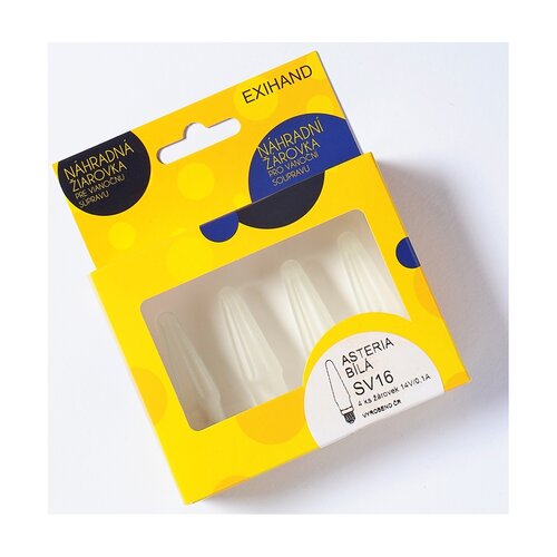 Asteria bele blister žarnice, 4 kos, 14V/0,1A