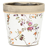 Ceramiczna osłonka na doniczkę Spring Flowers, 12,5 x 12 cm Ceramiczna osłonka na doniczkę Spring Flowers, 12,5 x 12 cm