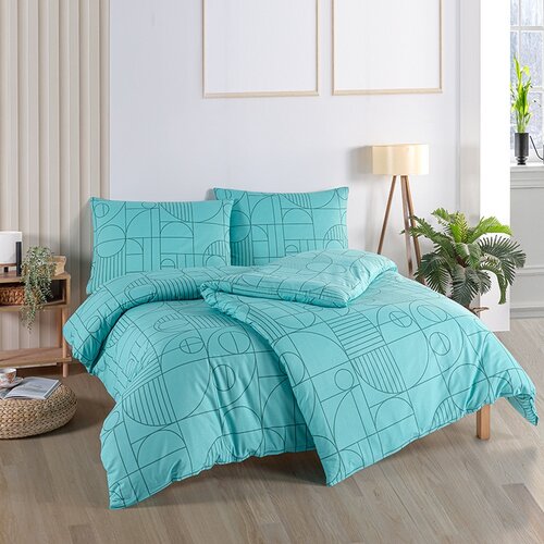 BedTex Baumwollbettwäsche Geo Aquatic Awe, 140 x 220 cm, 70 x 90 cm