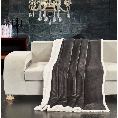 DecoKing Beránková deka Teddy tmavě šedá, 150 x 200 cm