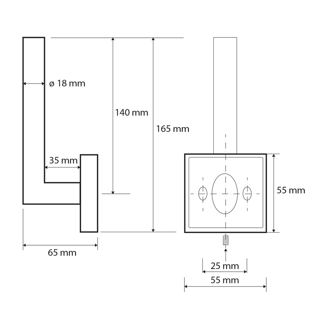 SAPHO XQ704 X-Square WC-papír tartó, tartalékezüst termék 2. képe