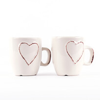 Heart cserépbögre készlet, 150 ml, 2 db, krémszínű Heart cserépbögre készlet, 150 ml, 2 db, krémszínű