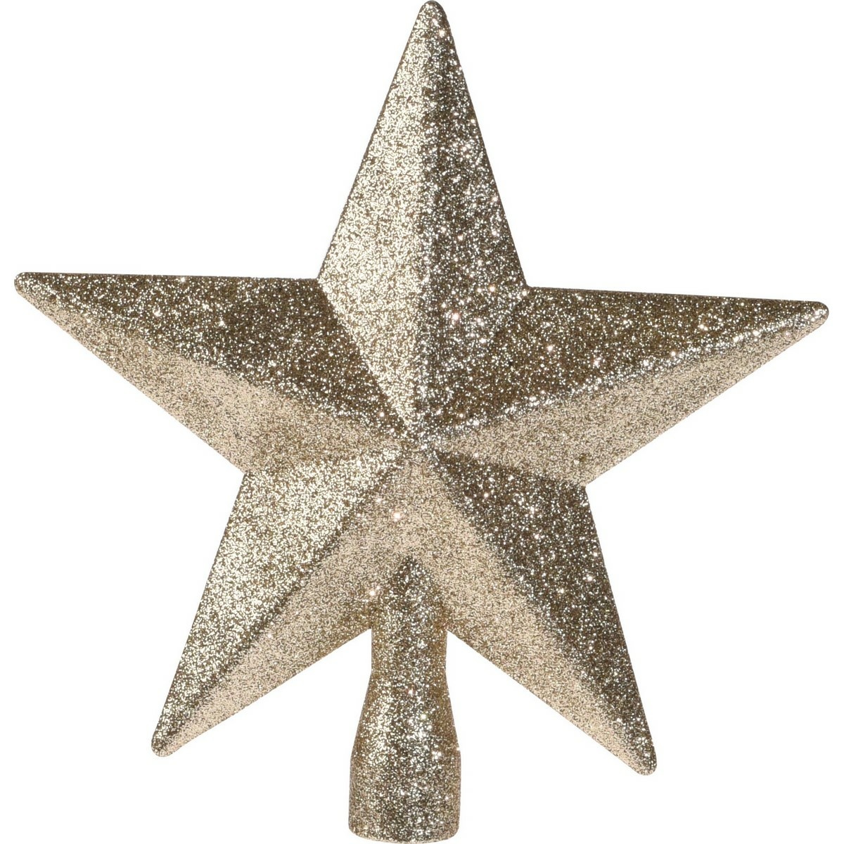 Vánoční špička na stromeček Glitter star zlatá, 19 X 19 X 5 cm