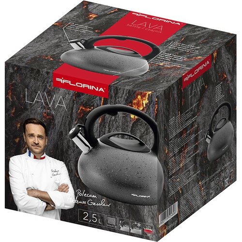 Florina Edelstahl-Wasserkocher Lava 2,5 l