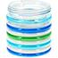 Repelentní svíčka Citronella Stripes, 780 g, 11 v 12 cm, modrá