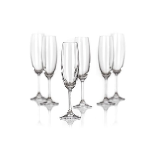 Banquet Crystal kozarec za šampanjec Leona 210 ml,6 kosov