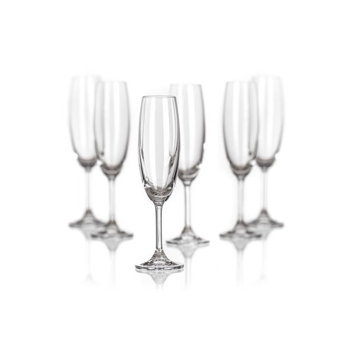 Set pahare şampanie Banquet Crystal Leona 210 ml, 6 buc.