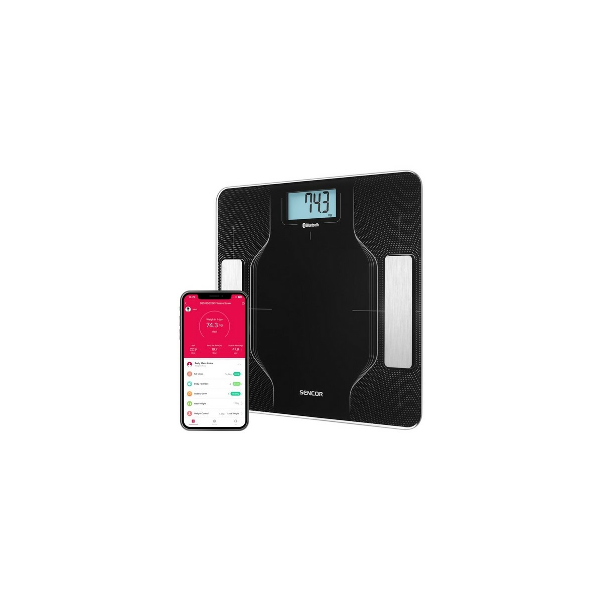 Sencor SBS 8002BK inteligentná osobná fitness váha