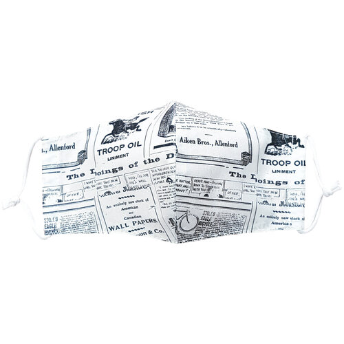 Bawełniana maseczka ochronna wzór gazeta mini   dzieci 7 - 14 lat