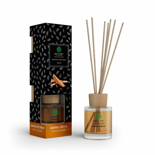 Bețișoare parfumate Green Idea Rattan Santal wood, 100 ml